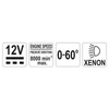 Kép 3/3 - YATO Stroboszkóp lámpa xenon 12 V 0-60 fok