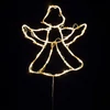 Kép 5/6 - HOME KID501BWW LED-es angyal ablakdísz, 33x30 cm, 35 db melegfehér LED, időzítő, elemes tápellátás, beltéri kivitel