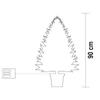 Kép 7/7 - Home KMF90BLED elemes műfenyő LED-ekkel, 100db melegfehér LED, 90cm magas, 8 programos, 3D és 2D tűlevelek, elemes tápellátás, beltéri kivitel