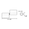 Kép 2/2 - Import 14X80X3MM hegeszthető kapupánt lapkás, spanyol típus