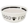 Kép 1/2 - trixie 24413 kerámia tál"FOOD" 0,25l/13cm, fehér-fekete
