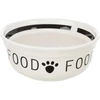 Kép 1/2 - trixie 24414 kerámia tál"FOOD" 0,6l/15cm, fehér-fekete