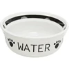 Kép 1/2 - trixie 24486 kerámia tál "WATER" 0,6l/15cm, fehér-fekete