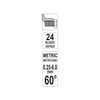 Kép 3/3 - YATO Menetfésű 24 lapos metrikus 0,25-6,0 mm 60°