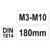 Kép 3/3 - YATO Menetfúró fordítóvas M3-M10 180 mm