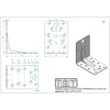 Kép 2/2 - KOELNER 90x90x65mm erősített sarokösszekötő szeglemez, vast.: 2mm, KO D ZK- 90 WZ/2