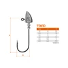 Kép 16/19 - Gallérral ellátott Delphin TRIAD jigfej / 5 db - 15g-3/0
