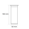 Kép 3/4 - Uni bútorláb 100 mm ezüst
