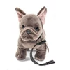 Kép 2/3 - Plüss Francia  Bulldog   kutyus porázzal    27cm  szürke-barna