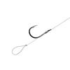 Kép 3/3 - Feeder előkötött horog Delphin fluorocarbon zsinóron hurokkal  8 cm/#8 / 6db