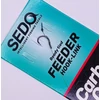 Kép 2/2 - SEDO Carbon Carp Feeder - microszakállas előkötött Feeder előke 12-es horog, 7-mm csalitüske 0,10-es fonott