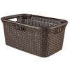 Kép 1/4 - CURVER "STYLE" RATTAN HATÁSÚ RUHÁSKOSÁR  45L - Sötétbarna