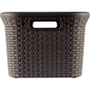Kép 2/4 - CURVER "STYLE" RATTAN HATÁSÚ RUHÁSKOSÁR  45L - Sötétbarna