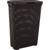 Kép 1/4 - CURVER "STYLE" RATTAN HATÁSÚ SZENNYESTARTÓ 40L - Sötétbarna