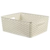 Kép 2/5 - CURVER "MY STYLE" M MÉRETŰ RATTAN KOSÁR - Krém