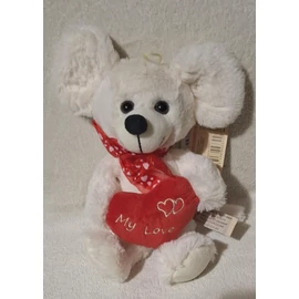 Plüss  Egér my love fehér   25cm