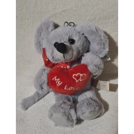 Plüss  Egér my love Szürke  25cm