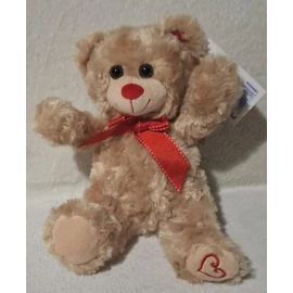 Plüss  Fodros macika 24 cm -Barna
