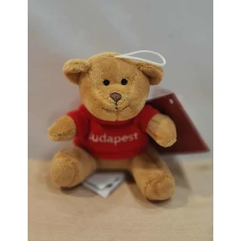 Plüss BUDAPEST Maci  10 cm ( piros pólós)