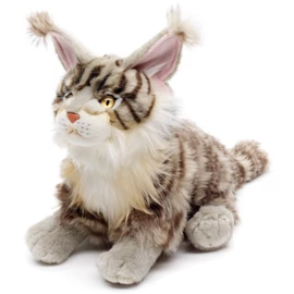 Plüss Maine Coon macska szürke 36cm