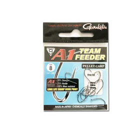 Gamakatsu A1 TEAM FEEDER EYED HOOKS PELLET CARP #8