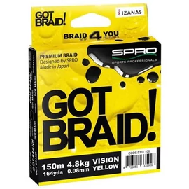 SPRO GOT BRAID! YELLOW 0.08MM 150M           