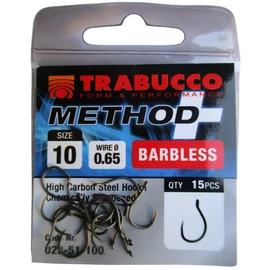 Trabucco Method Plus Feeder szakáll nélküli horog 14, 15 db/csg
