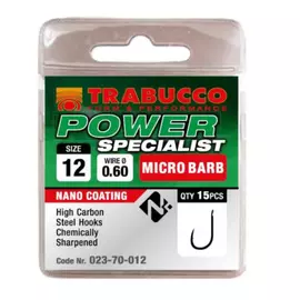 Trabucco Power Specialist mikro szakállas horog 15 15 db