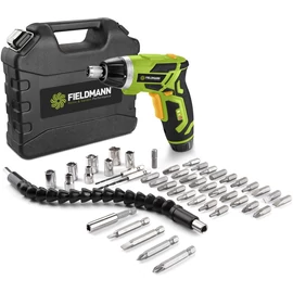 Fieldmann 3,6V akkumulátoros rúd- marokcsavarozó szett 50 db tartozék FDS 10155-A