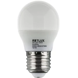 RETLUX RLL 266 G45 E27 mini gömb izzó 6W kifutó