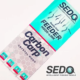 SEDO Carbon Carp Crystal Monofil Feeder rig - Előkötött Feeder előke 6-os 0.225mm-es monofil damil