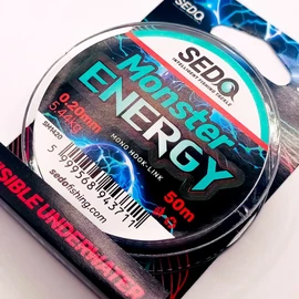 SEDO Monster Energy Monofil előkezsinór - 50m 0.28mm 10.21Kg 50m