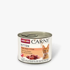Animonda Carny Kitten Kalb, Huhn + Pute - nedves eledel (borjú,csirke,pulyka) fiatal macskák részére (200g)