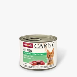Animonda Carny Kitten Rind, Huhn + Kaninchen - nedves eledel (marha,csirke,nyúl) fiatal macskák részére (200g)