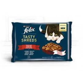 Felix Tasty Shreds (házias válogatás - szószban) alutasakos - macskák részére (4x80g)