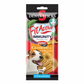 FitActive SNACK Denta-Sticks Hypoallergenic Immunity "S" - jutalomfalat (vörösáfonya, kurkuma) kutyák részére (140g)