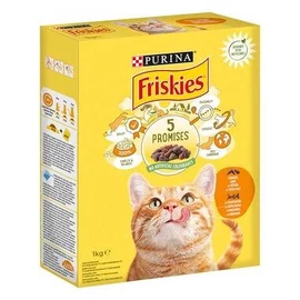 Friskies 5 Promises - szárazeledel (csirke,zöldség) felnőtt macskák részére (1kg)