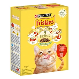 Friskies száraz cica 1kg - marha, csirke, zöldség