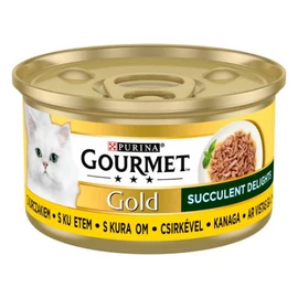 GOURMET GOLD Succulent Delights - Nedves eledel (csirke) macskák részére (85g)