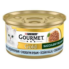 GOURMET GOLD Succulent Delights - Nedves eledel (Óceáni hal)  macskák részére (85g)