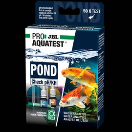 JBL PROAQUATEST POND Check pH/KH - gyorstesztet a savasság és a pH-stabilitás meghatározására kerti tavakban