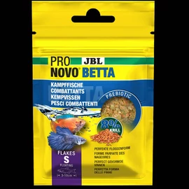 JBL Pronovo Betta Flakes "S" - Akváriumi alapélelmiszer-pelyhek S méretben 3-10 cm-es bettákhoz (20ml/6g)