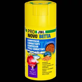 JBL Pronovo Betta Grano S Click - granulátum alaptáp (S-méret) akváriumi halak számára (3-10cm) 100ml/50g