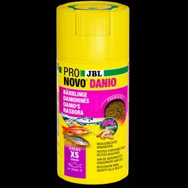 JBL Pronovo Danio Grano XS - Akváriumi granulátum XS méretben minden 3-5 cm-es kis márnához és danióhoz (100ml/48g) CLICK