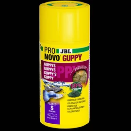 JBL ProNovo Guppy Flakes "S" - pehelytáp (S-es méret) 3-10cm-es guppyknak és akváriumi halak részére (20g/100ml)