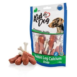 KidDog Rabbit Leg Calcium Bone - jutalomfalat (nyúl, kálciumos csont) kutyák részére (80g)