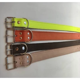Nyakörv (bőr, bélelt) kutyák részére (több féle színben) 40mm/55cm