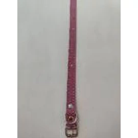 Nyakörv (bőr, színes strasszkövekkel) kutyák részére (több féle színben) 15mm/30cm