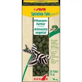 Sera Nature Spirulina (süllyedő) - tablettás táplálék édes- és tengervizi díszhalak számára (15g/24 db tabletta)