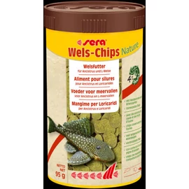 Sera Wels-Chips Nature - Süllyedő táplálék algaevő díszhalak számára (250ml/95g)